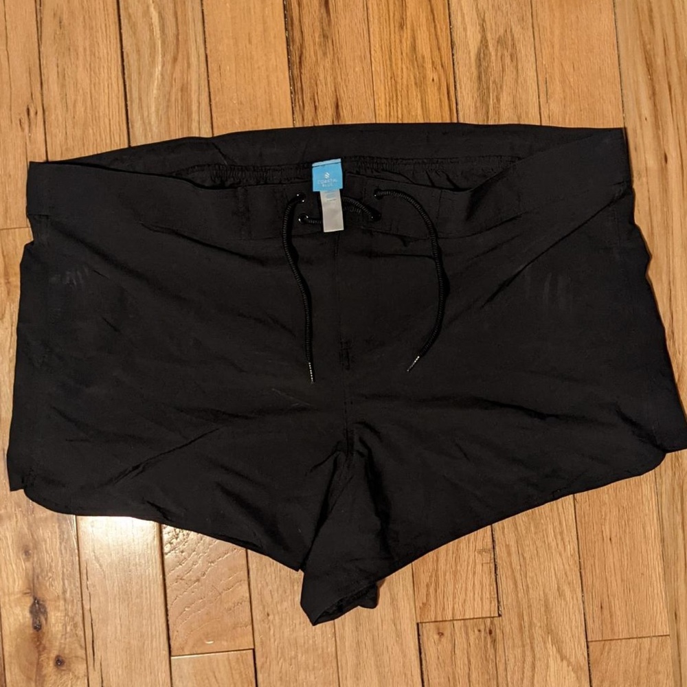 EUC Coastal Blue Black Swim Shorts in 2X